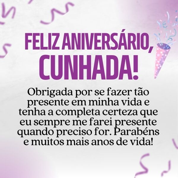 Mensagem de Aniversário para Cunhada +50 Opções para Felicitá-la