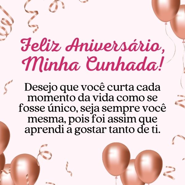 Mensagem de Aniversário para Cunhada +50 Opções para Felicitá-la