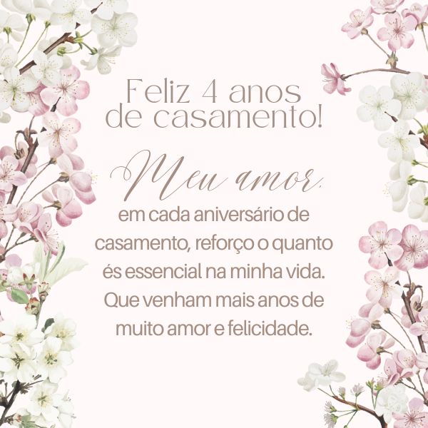 Frases de 4 Anos de Casados: Comemore as Bodas de Flores e Frutas!